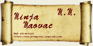 Minja Maovac vizit kartica